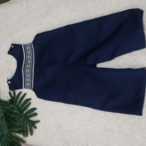 👶🏾Gently worn boys "Lulu bebe" Navy Blue 1 piece bodysuit!